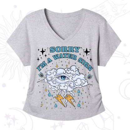 Purplehecate Sorry I'm A Water Sign V-Neck T-Shirt