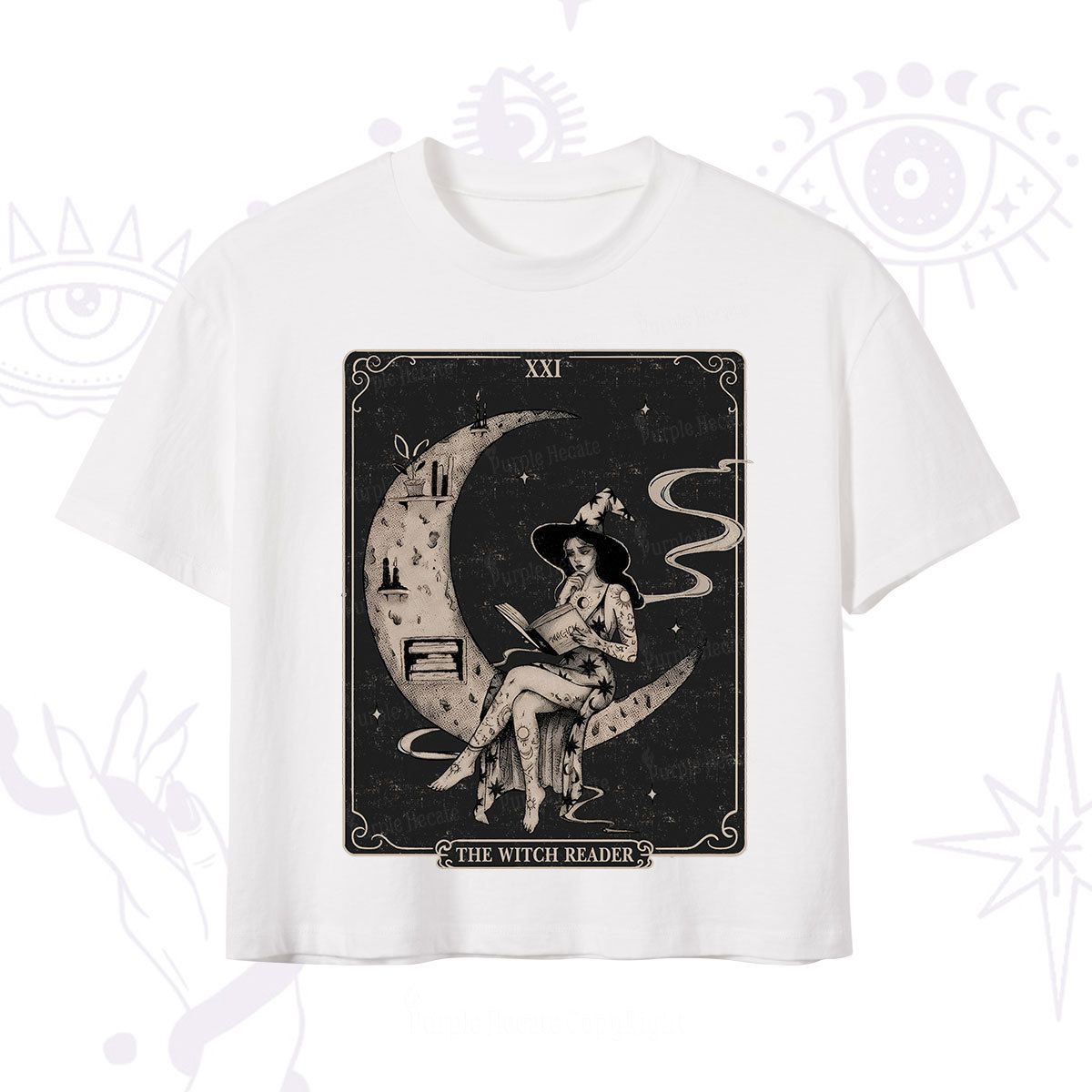 Purplehecate The Witch Reader Crop T-Shirt