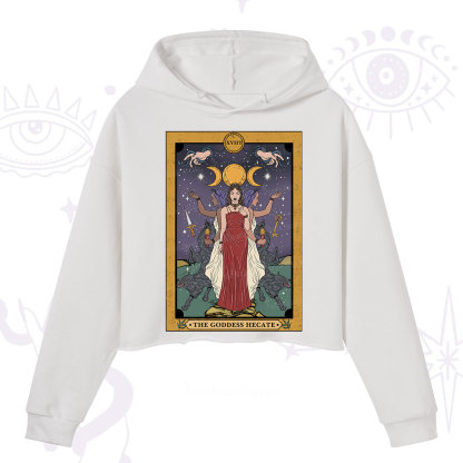 Purplehecate The Goddess Hecate Tarot Crop Hoodie