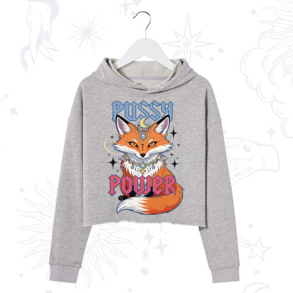 Purplehecate Pussy Power Crop Hoodie