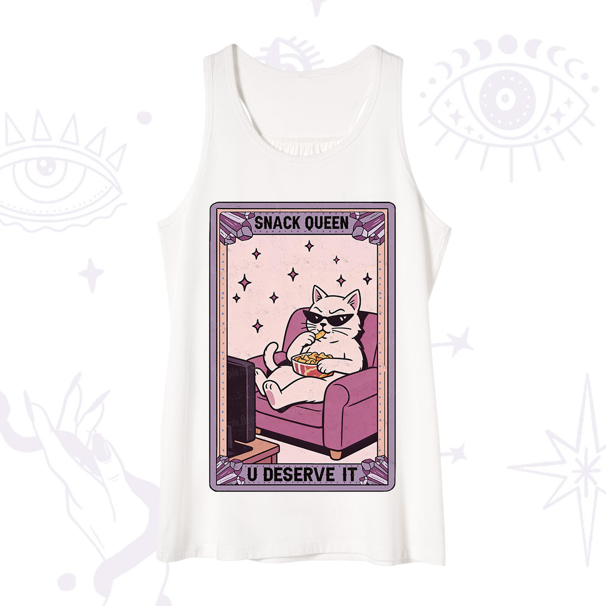 Purplehecate The Snack Queen Cat Tarot Tank