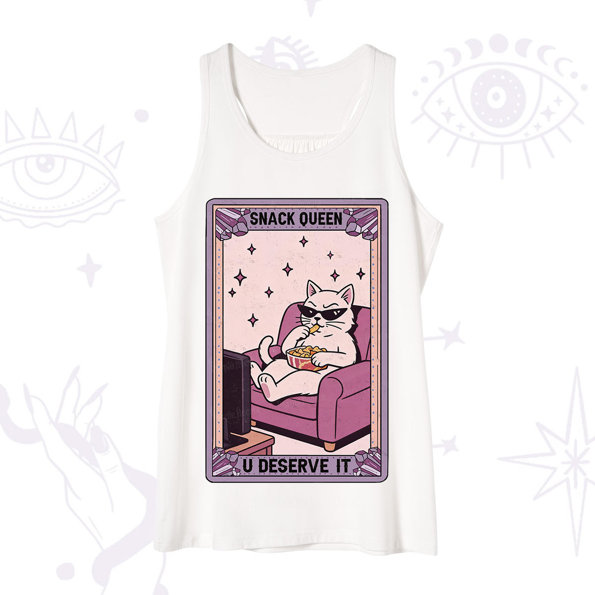 Purplehecate The Snack Queen Cat Tarot Tank