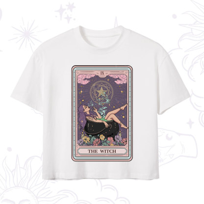 Purplehecate The Witch Tarot Card Crop T-Shirt
