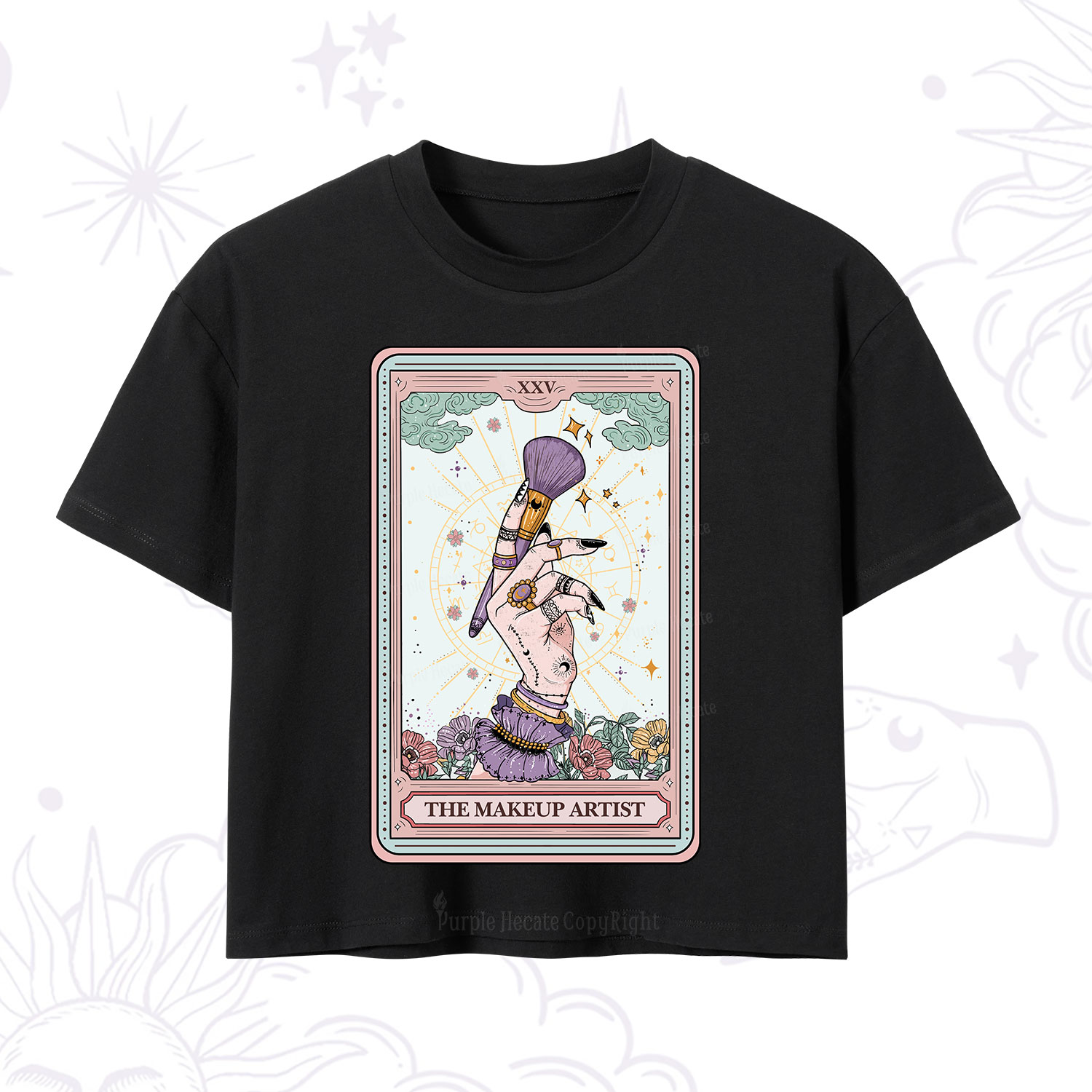Purplehecate The Makeup Artist Tarot Crop T-Shirt