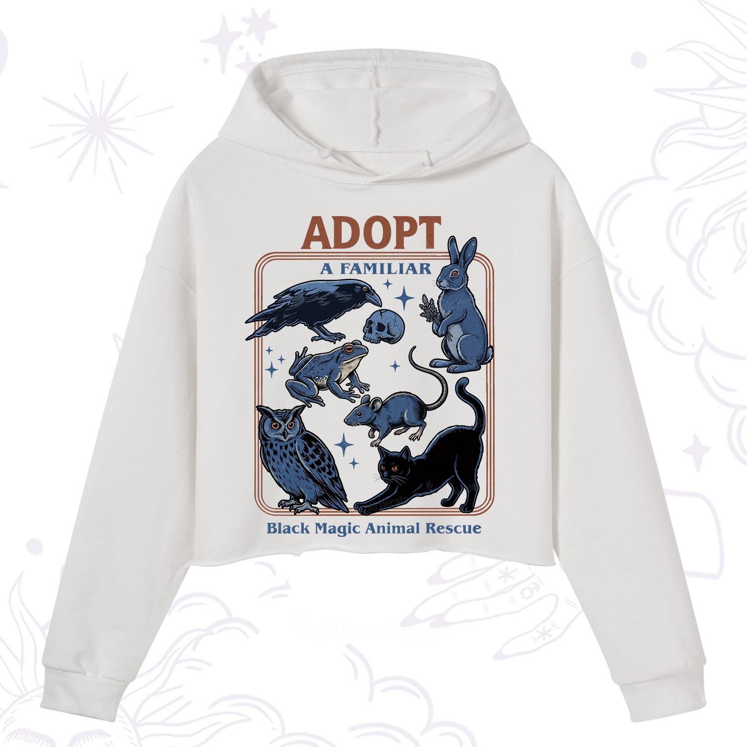 Purplehecate Adopt a Familiar Crop Hoodie