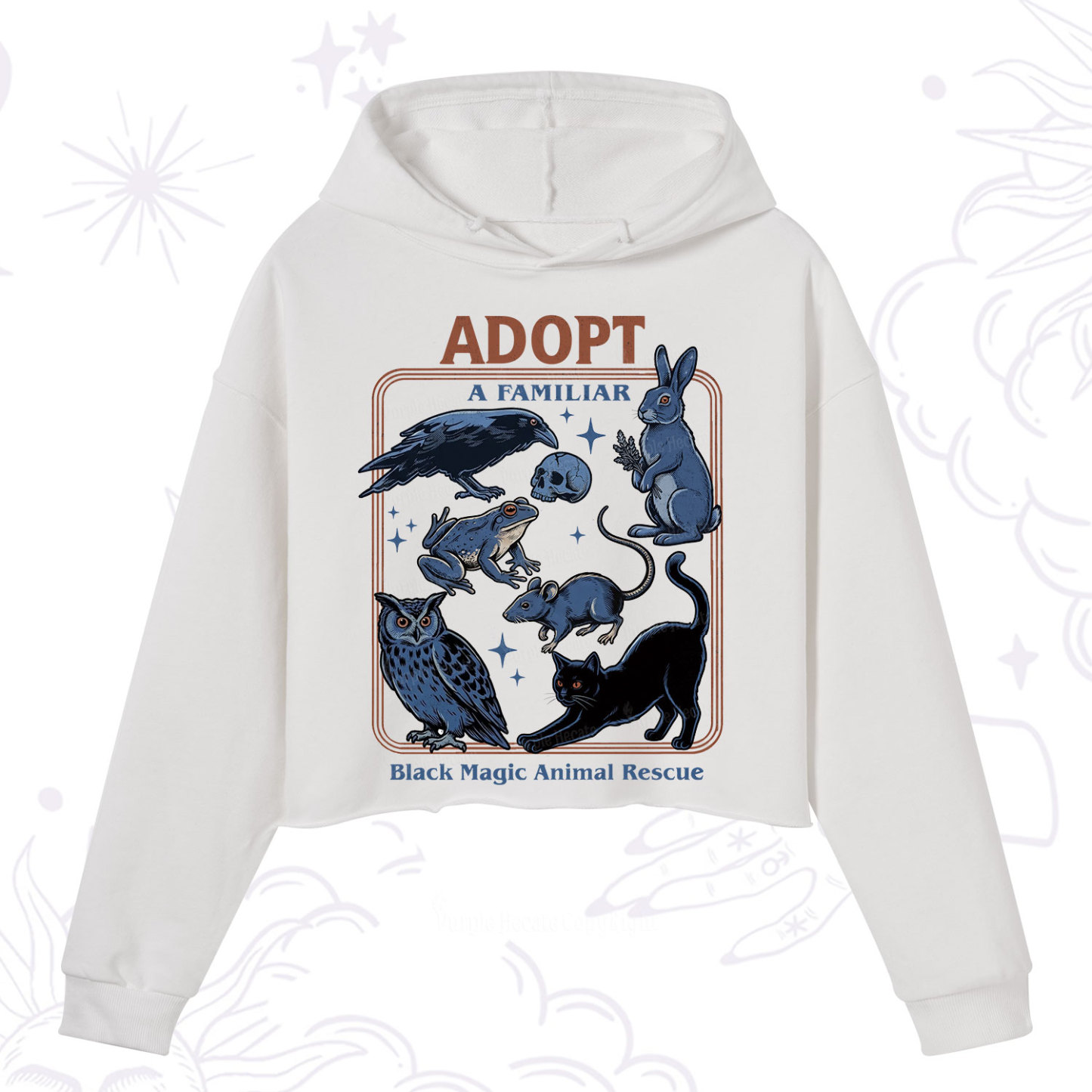 Purplehecate Adopt a Familiar Crop Hoodie