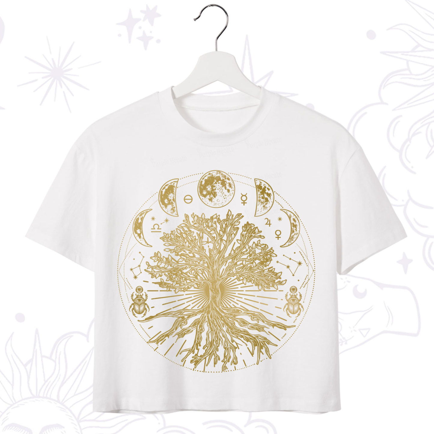 Purplehecate Tree Of Lif Crop T-Shirt