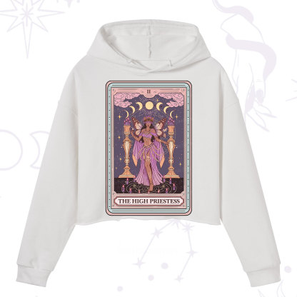 Purplehecate The Mystic High Priestess Crop Hoodie