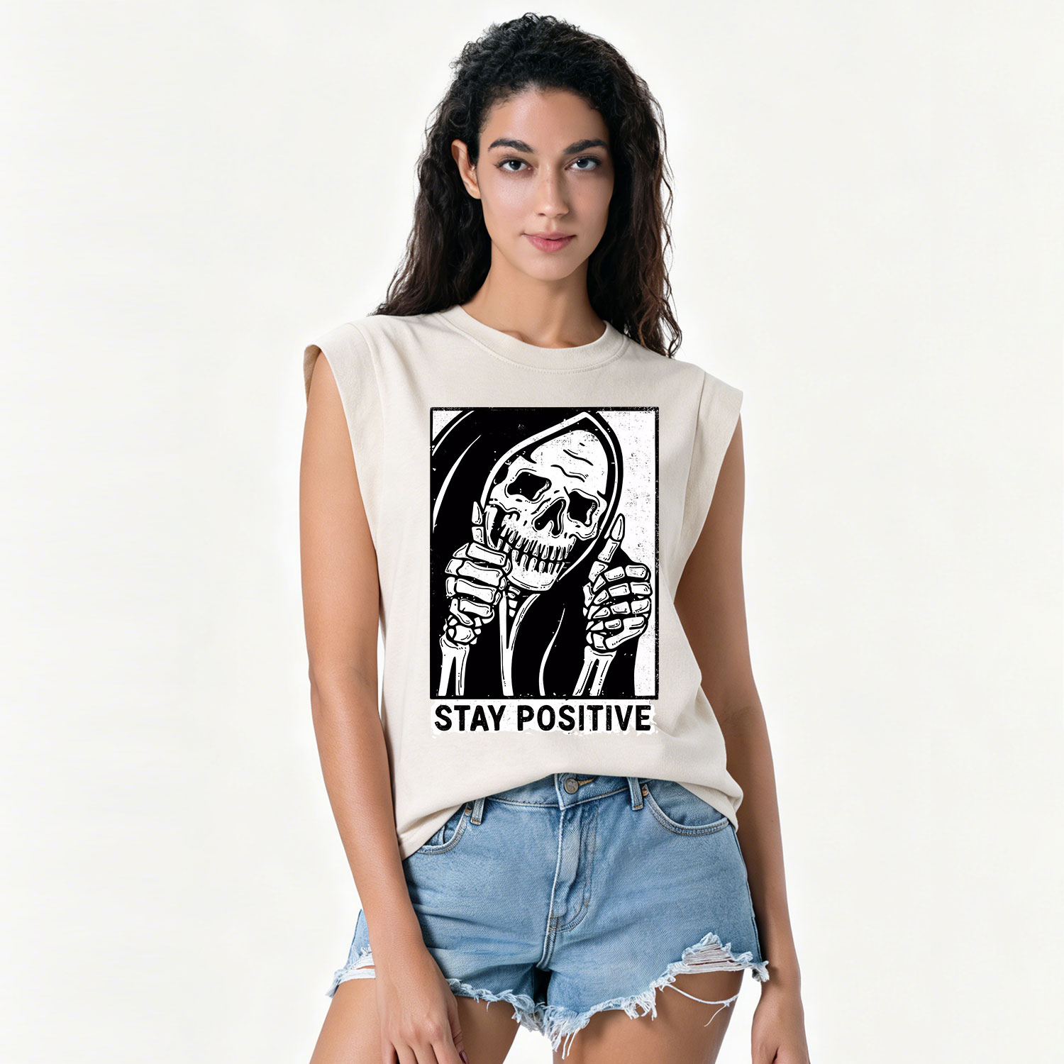 Purplehecate Stay Positive Vintage Washed Tank