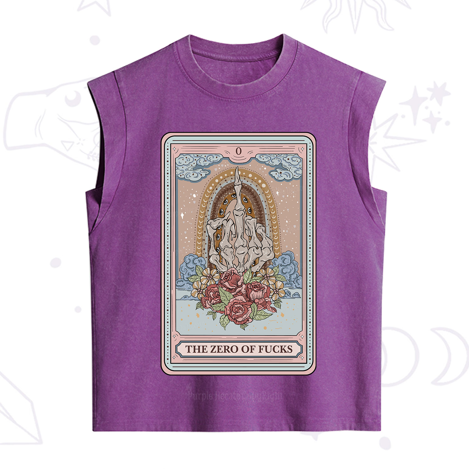 Purplehecate The Zero Of Fucks Tarot Vintage Washed Tank