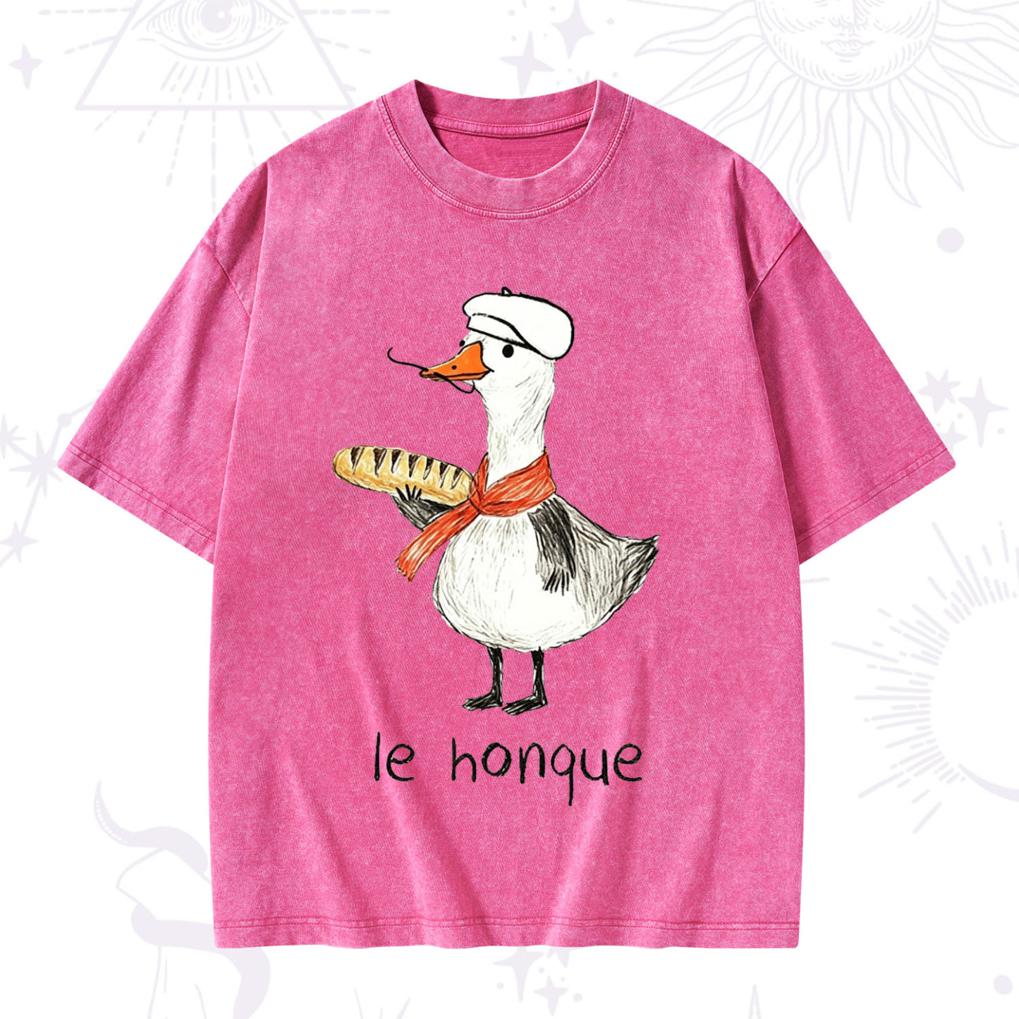 Purplehecate Funny French Goose Washed T-Shirt