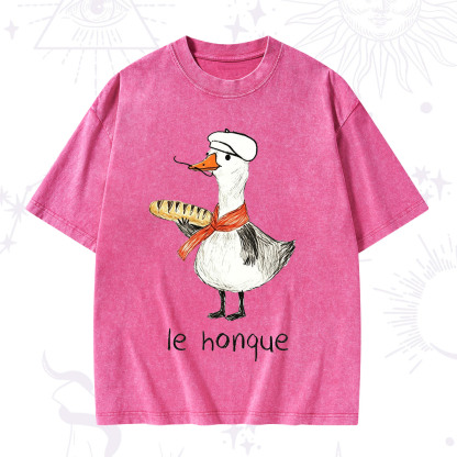Purplehecate Funny French Goose Washed T-Shirt