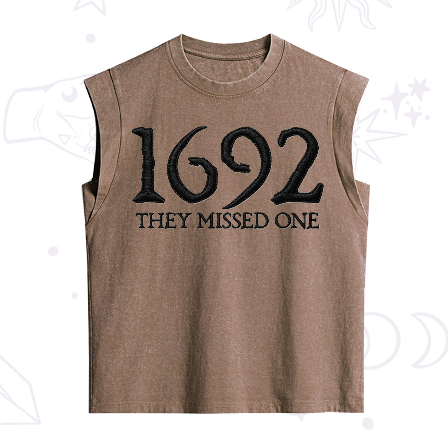 Purplehecate 1692 They Missed One Embroidered Vintage Washed Tank