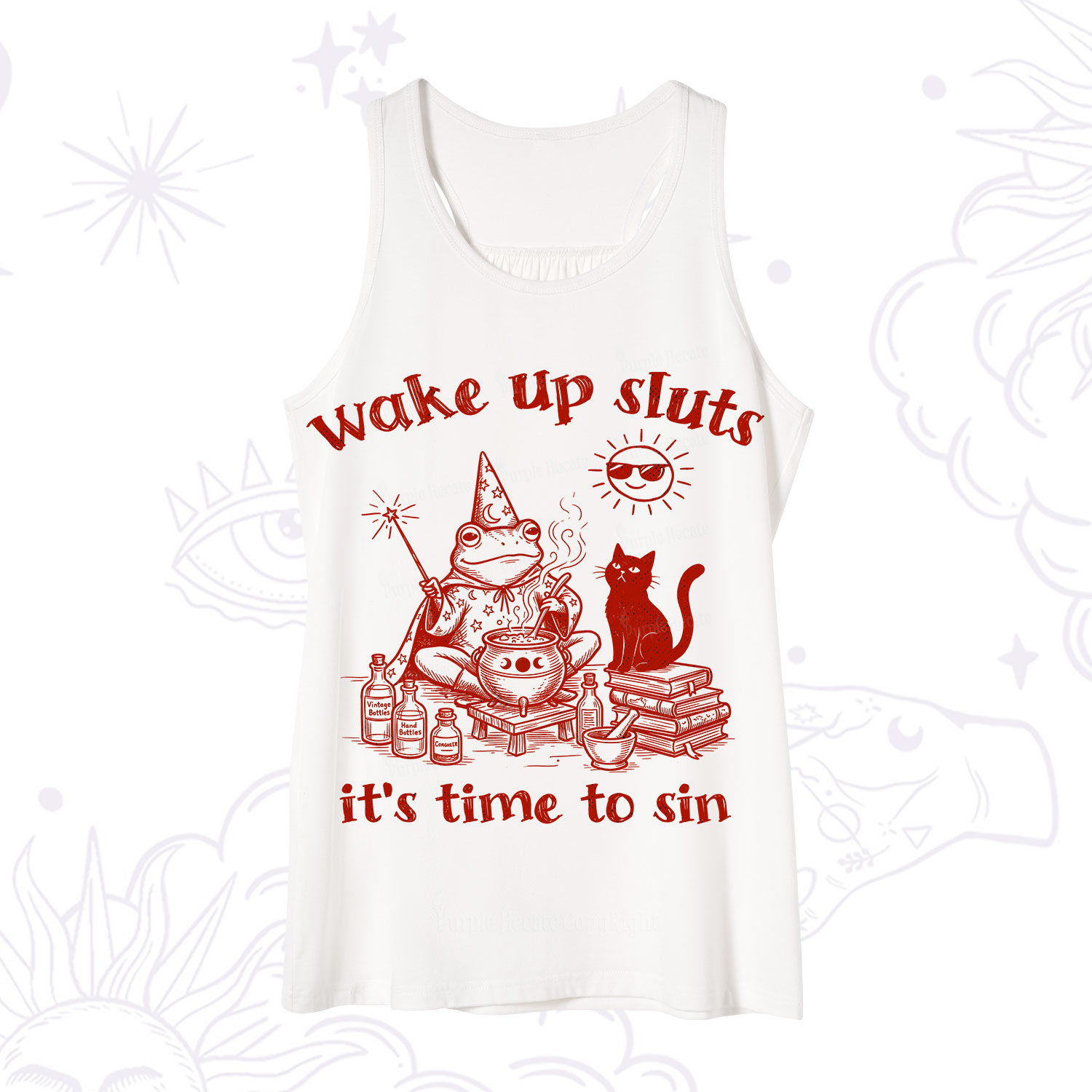 Purplehecate Wake Up Sluts It's Time to Sin Witch Frog Tank