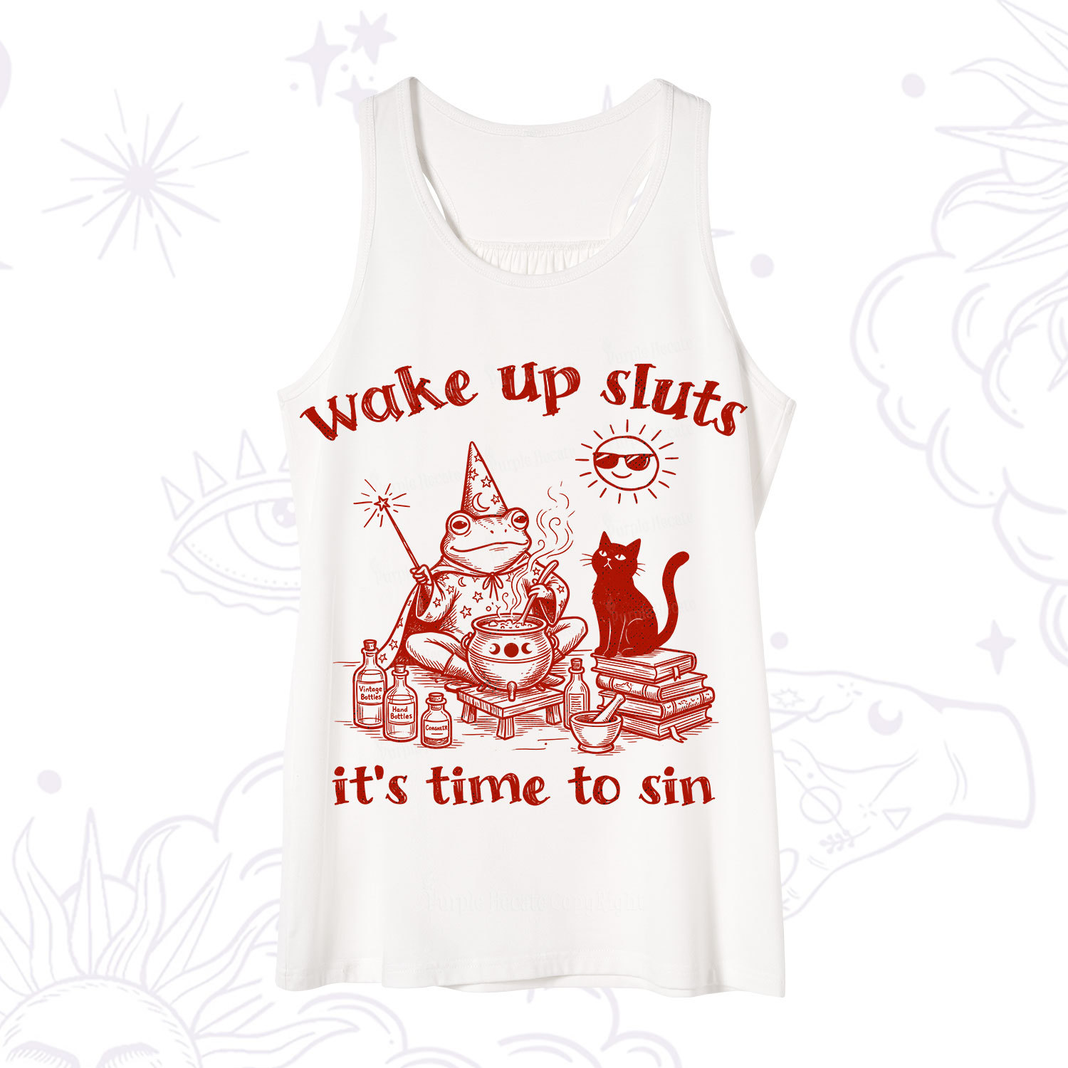 Purplehecate Wake Up Sluts It's Time to Sin Witch Frog Tank