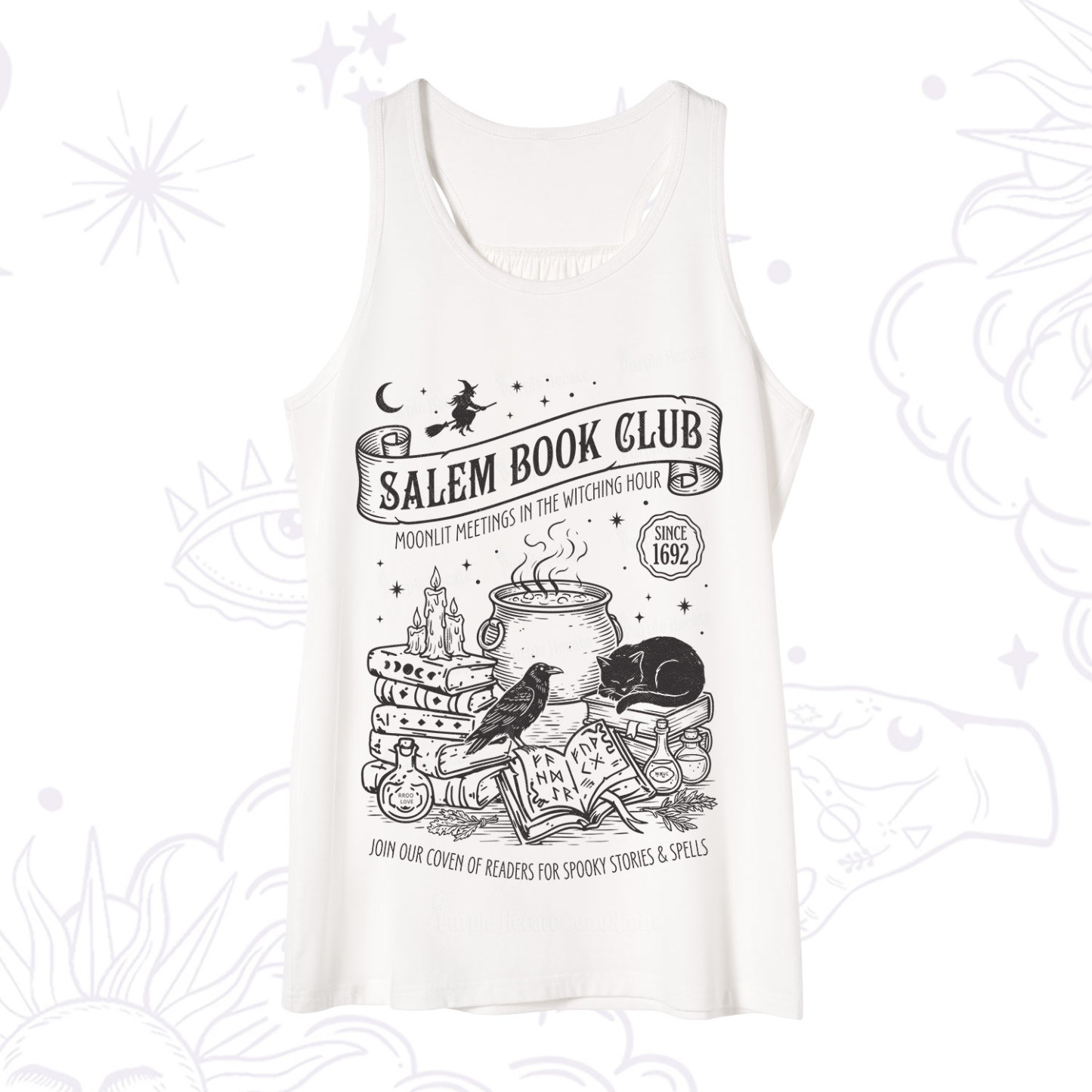 Purplehecate Salem Witch Book Club Tank