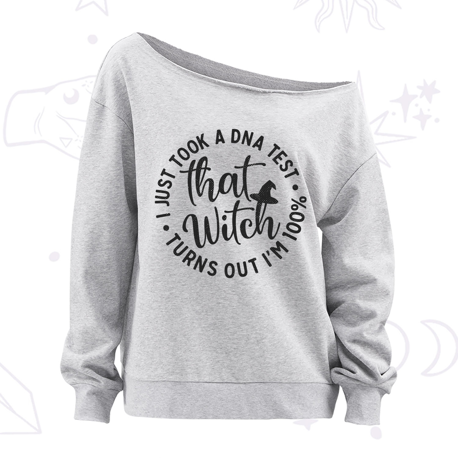 Purplehecate Turns Out Im 100% That Witch Off The Shoulder Sweatshirt
