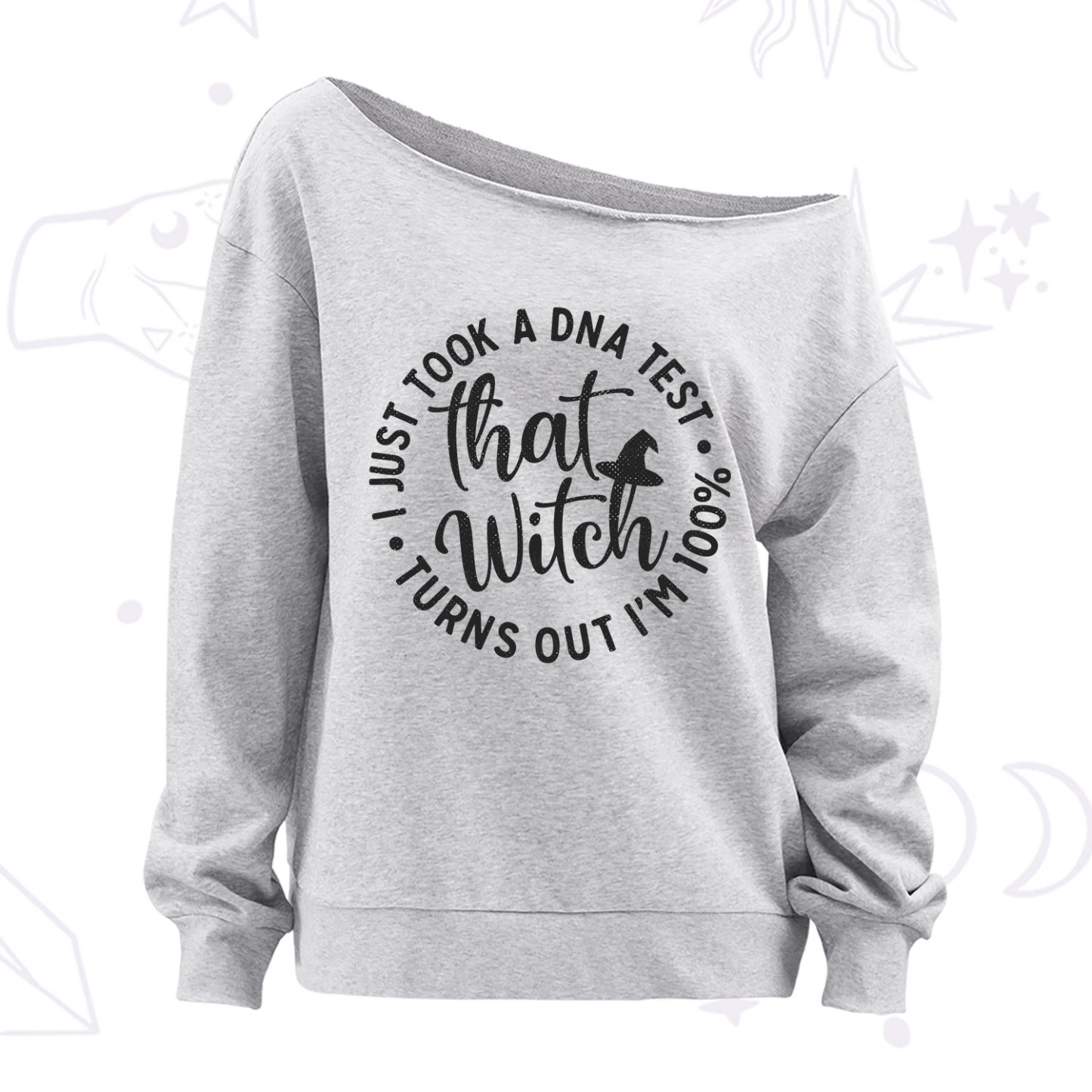 Purplehecate Turns Out Im 100% That Witch Off The Shoulder Sweatshirt