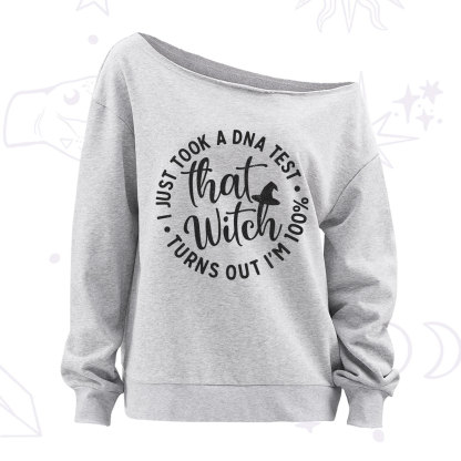Purplehecate Turns Out Im 100% That Witch Off The Shoulder Sweatshirt