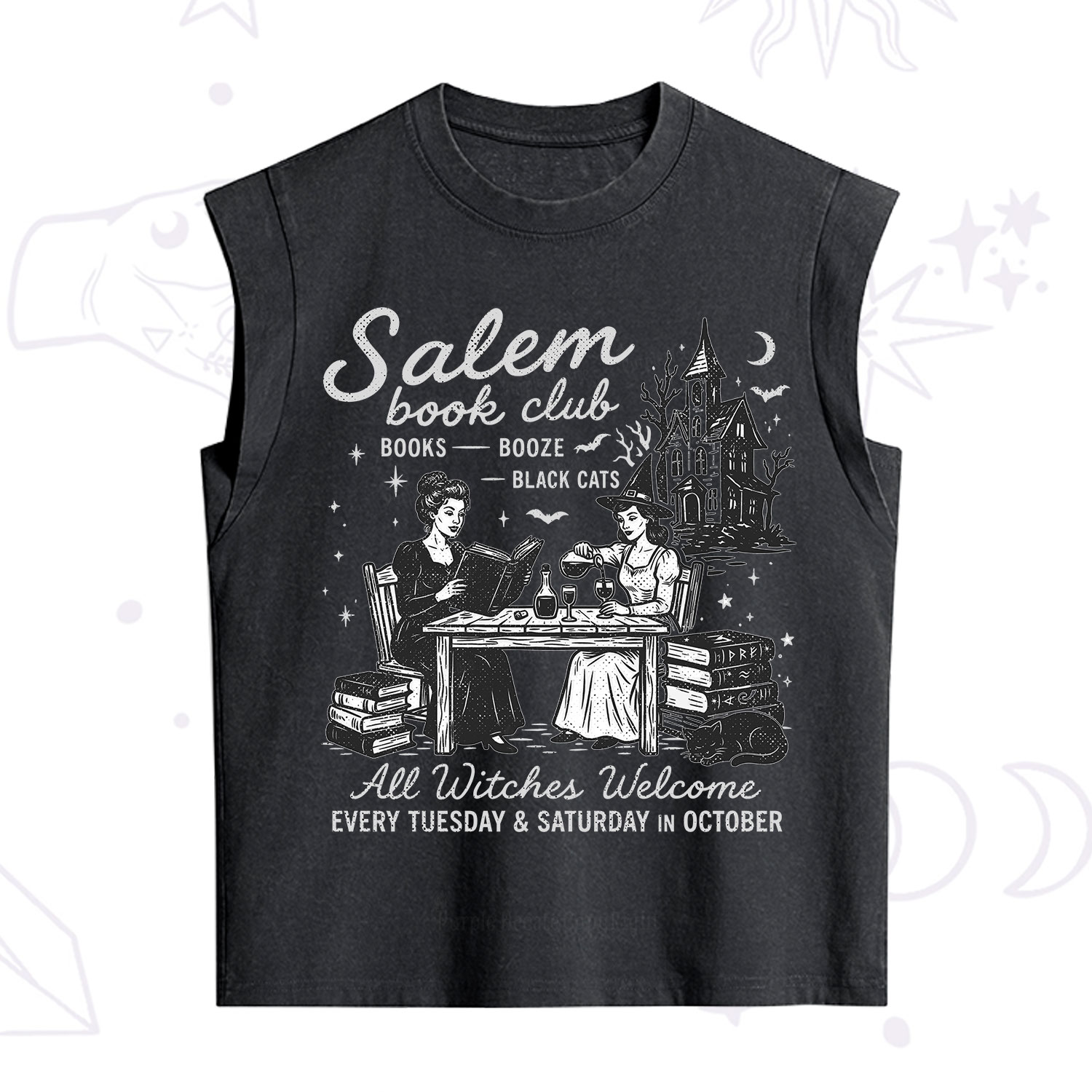 Purplehecate Salem Book Club Vintage Washed Tank