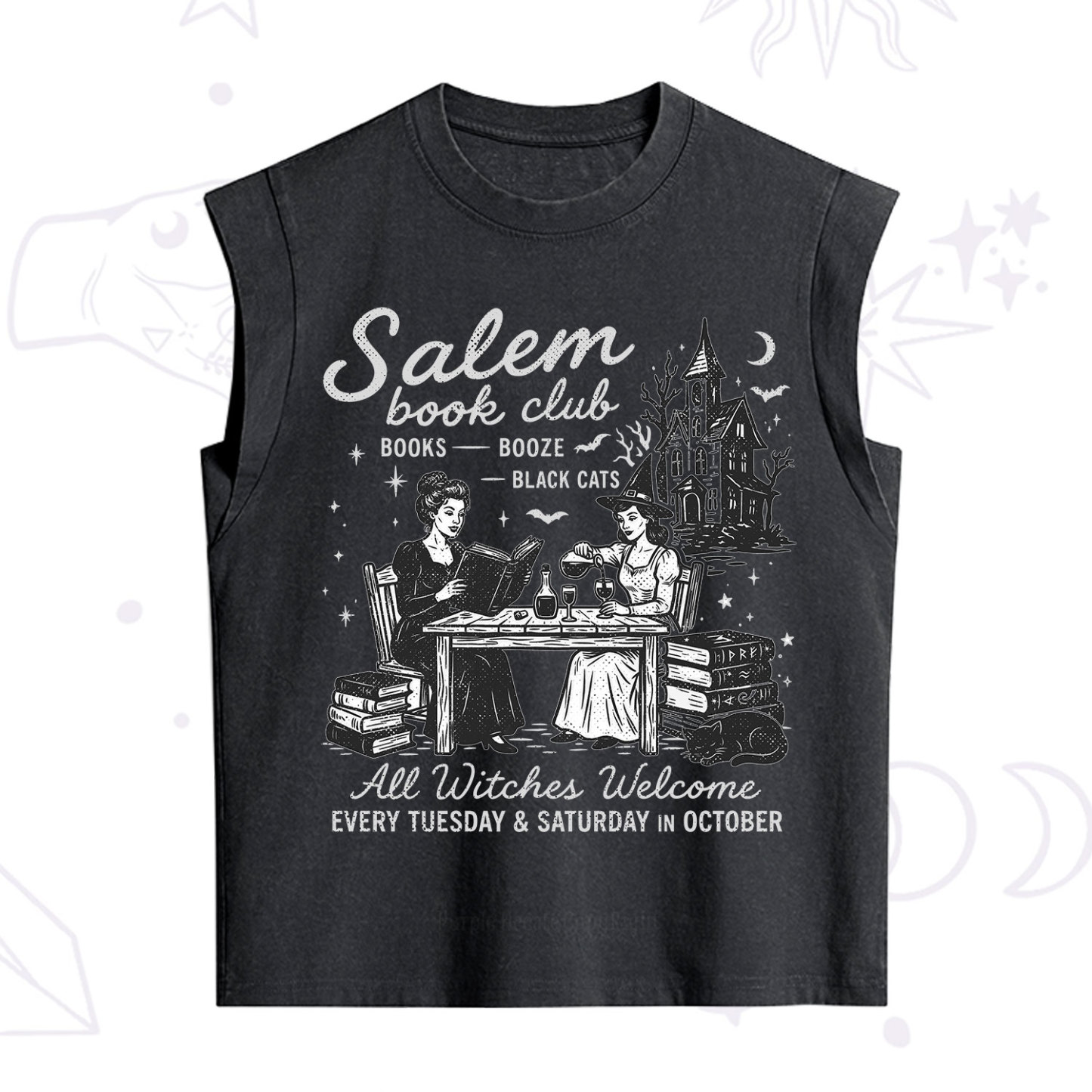 Purplehecate Salem Book Club Vintage Washed Tank