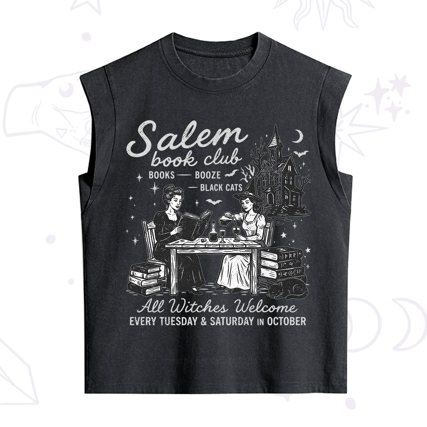 Purplehecate Salem Book Club Vintage Washed Tank
