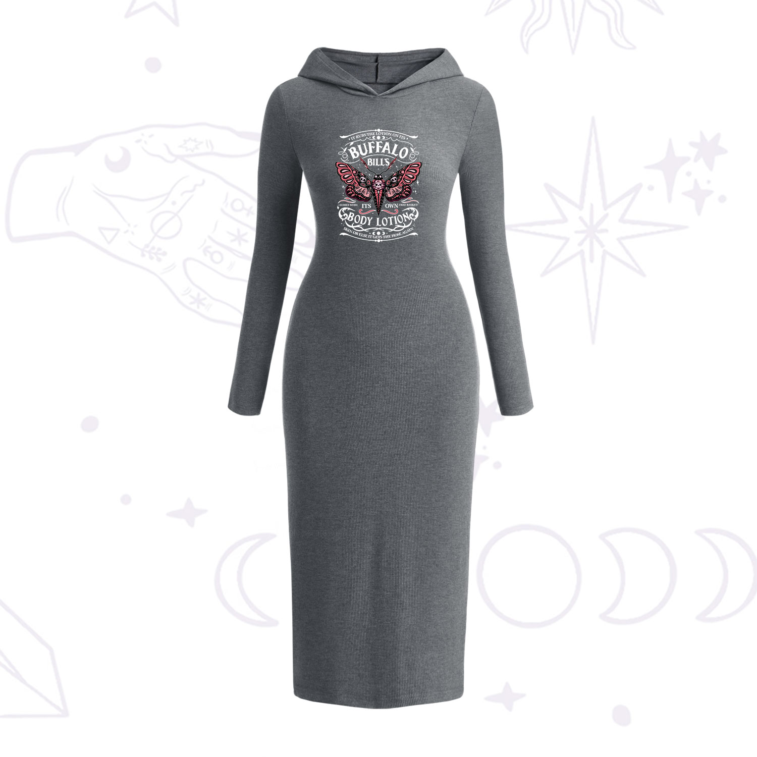 Purplehecate Moth Hunter's Lotion Hooded Knit Dress
