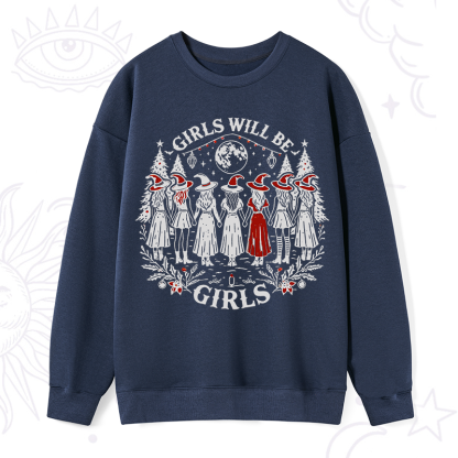 Purplehecate Christmas Girls Will Be Girls Witch Sweatshirt
