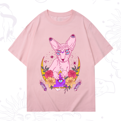 Purplehecate Moon Phase Cat T-Shirt