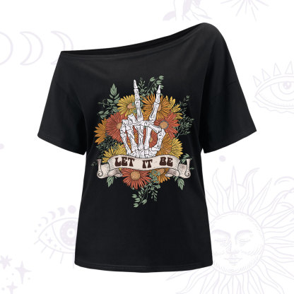 Purplehecate Letting Go Bravely One-Shoulder T-Shirt