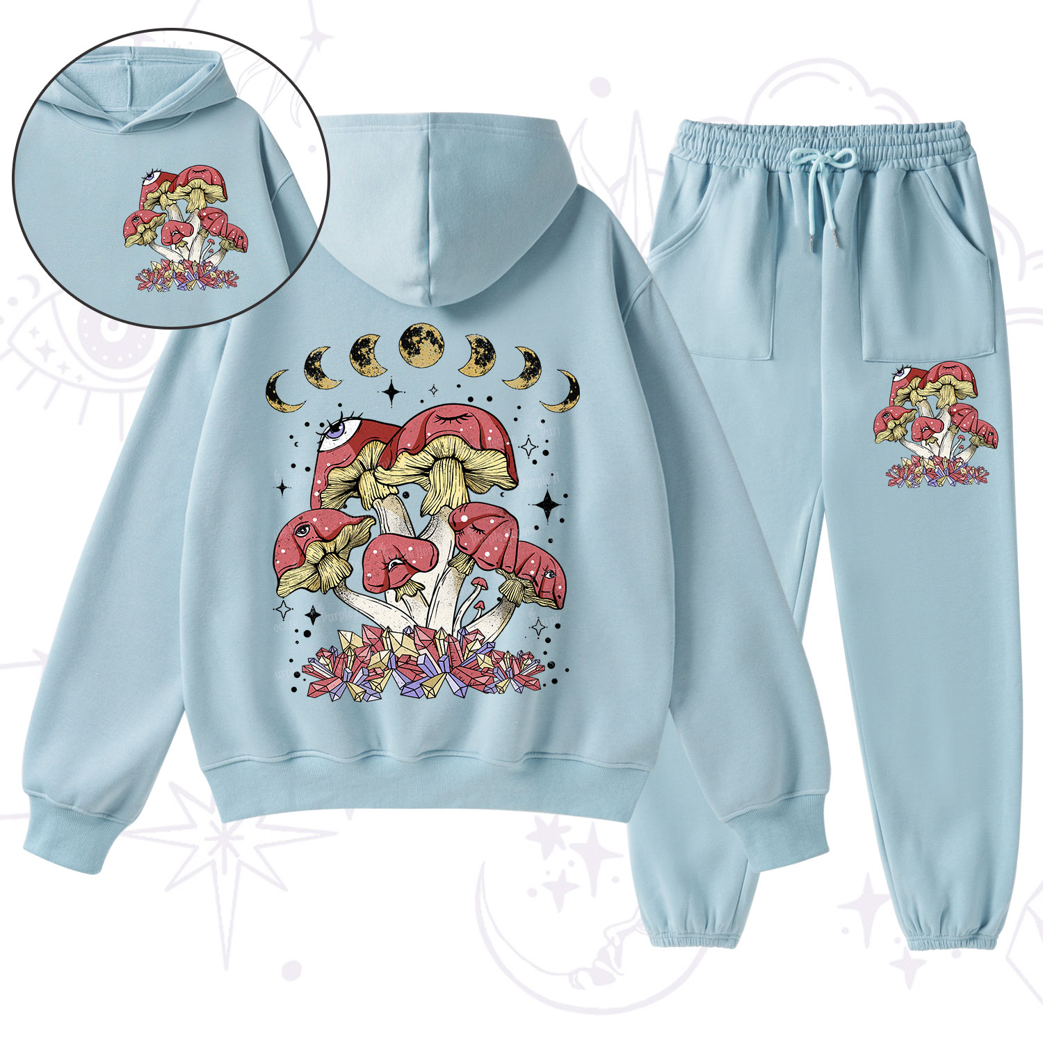 Purplehecate Magic Mushroom Fleece Hoodie Suit