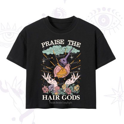 Purplehecate Praise The Hair Gods Crop T-Shirt