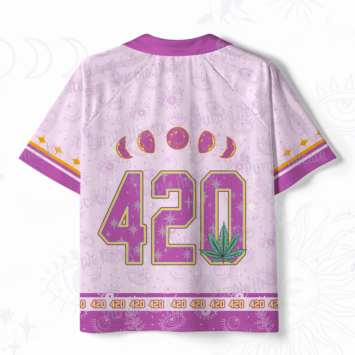 Purplehecate 420 Vibes Don’t Touch My Weed Polo Collar Unisex Jersey