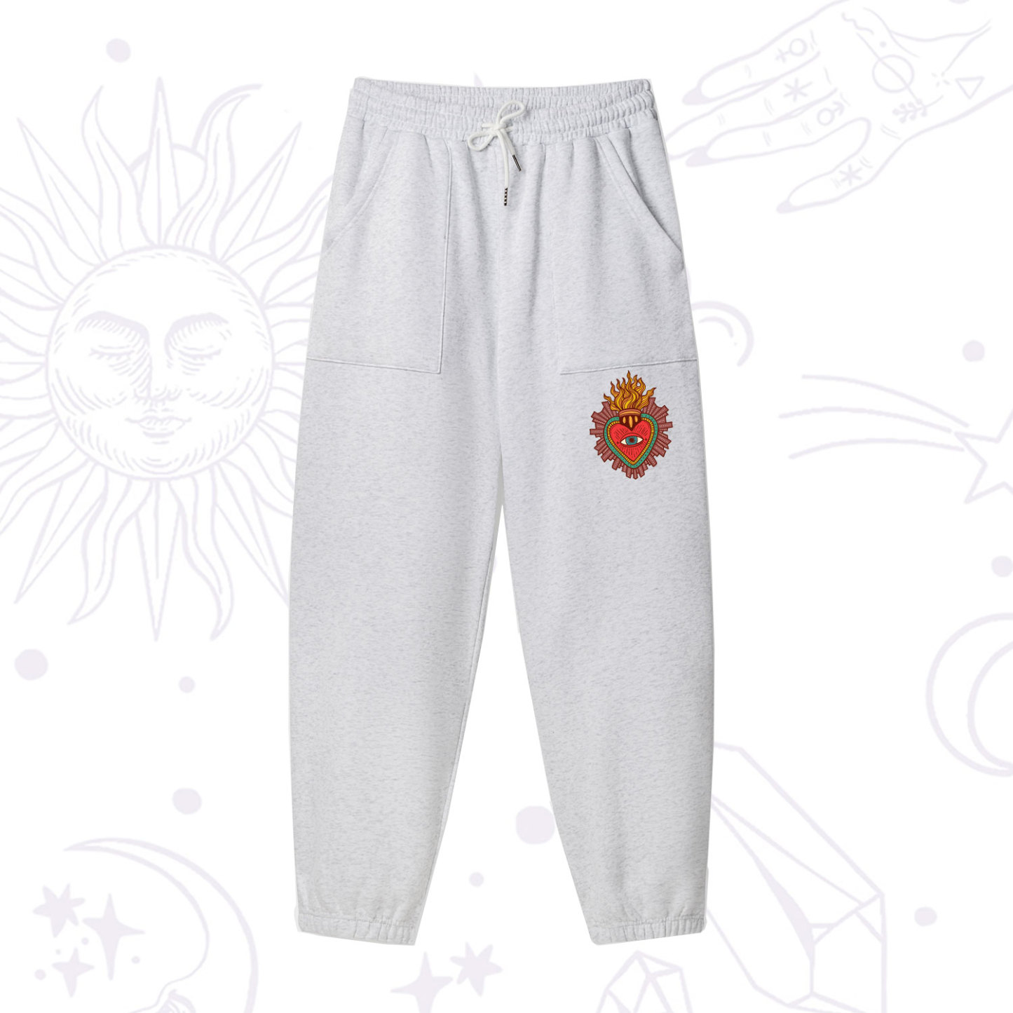 Purplehecate Sacred Heart Fleece Sweatpants