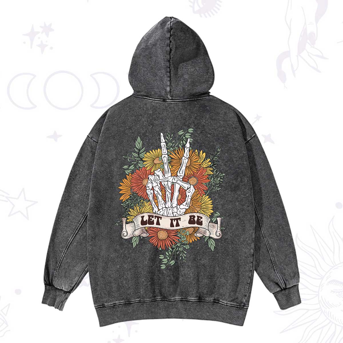 Purplehecate Letting Go Bravely Washed Hoodie