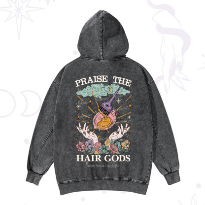 Purplehecate Praise The Hair Gods Washed Hoodie