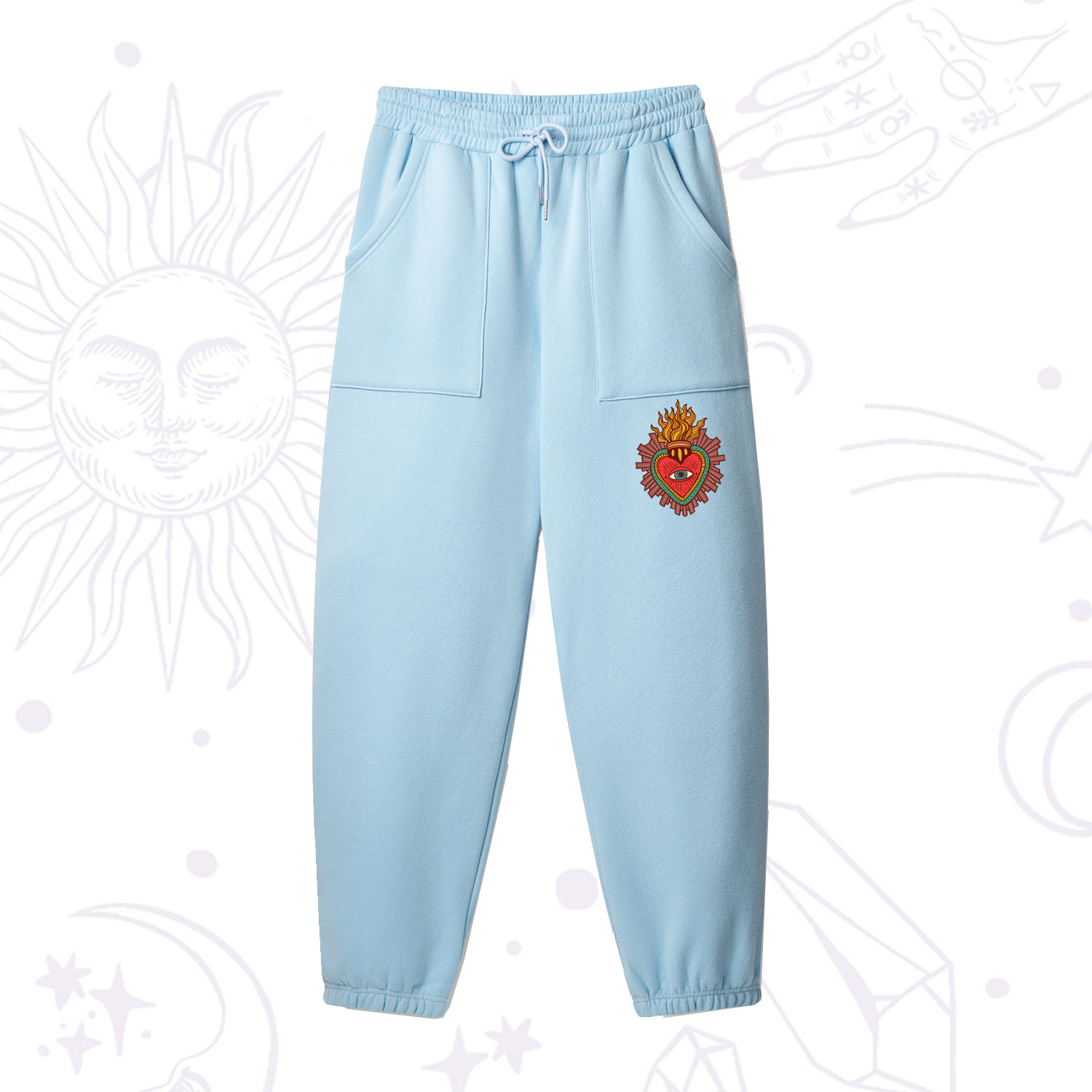 Purplehecate Sacred Heart Fleece Sweatpants