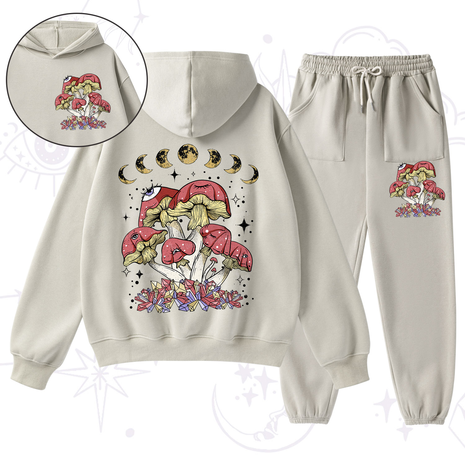 Purplehecate Magic Mushroom Fleece Hoodie Suit