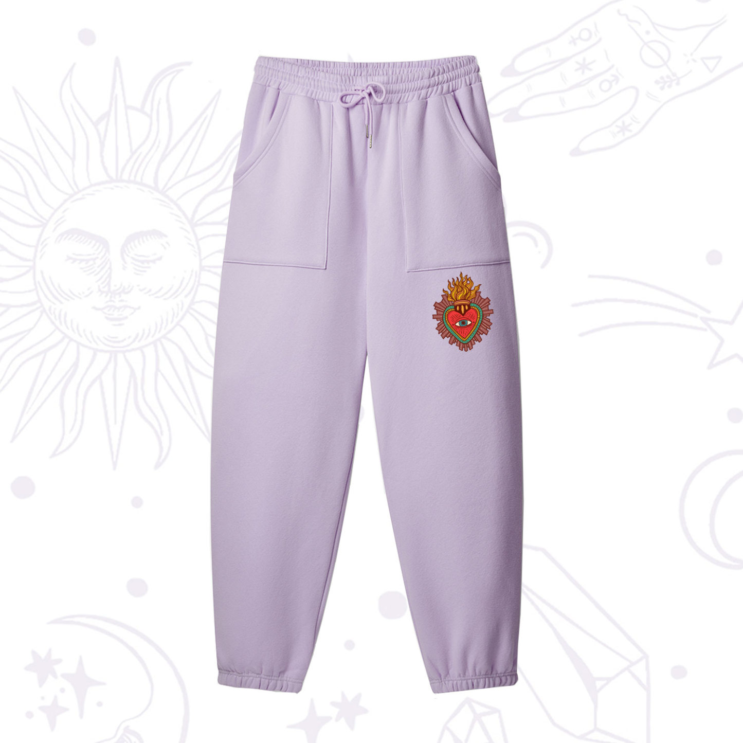 Purplehecate Sacred Heart Fleece Sweatpants