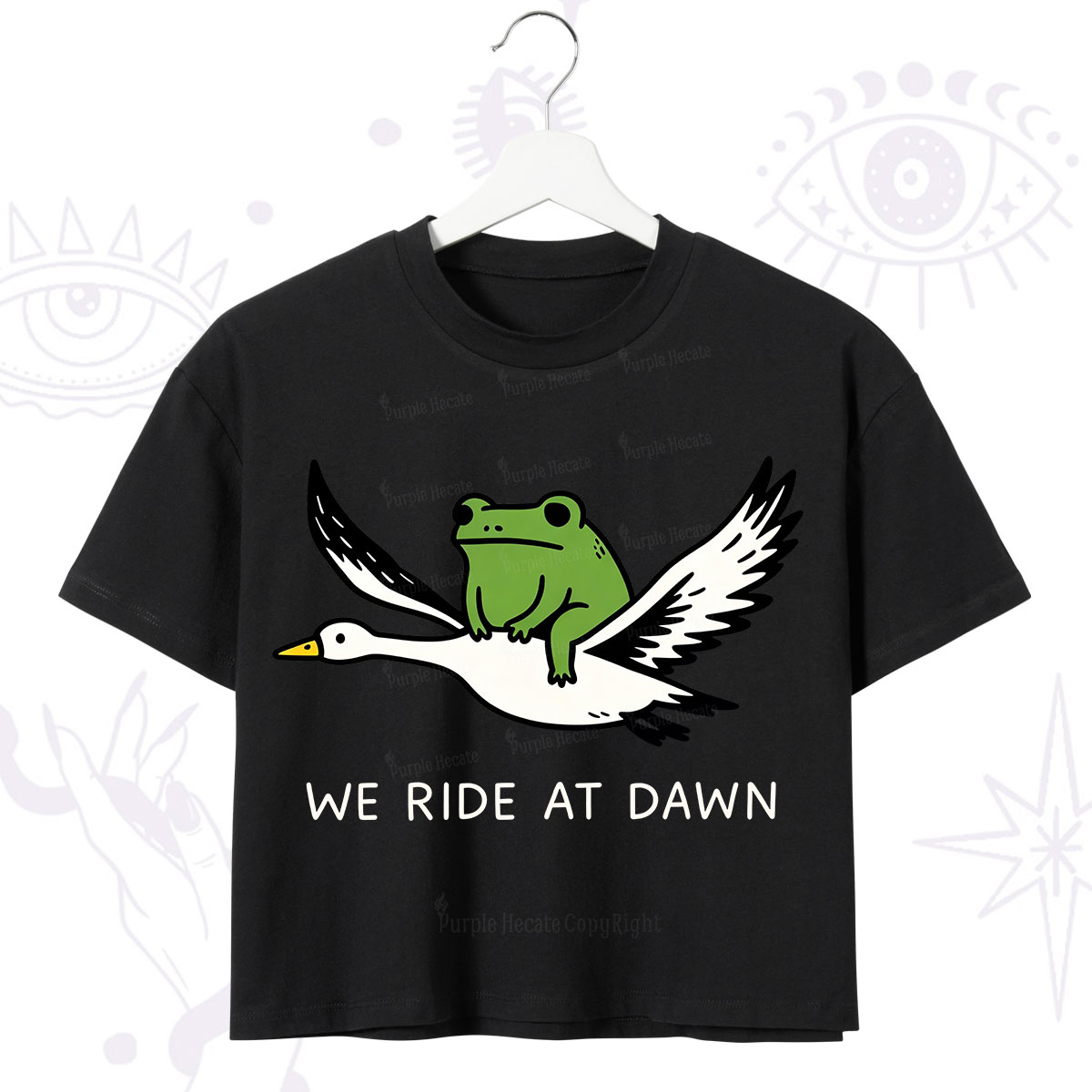 Purplehecate We Ride at Dawn Crop T-Shirt