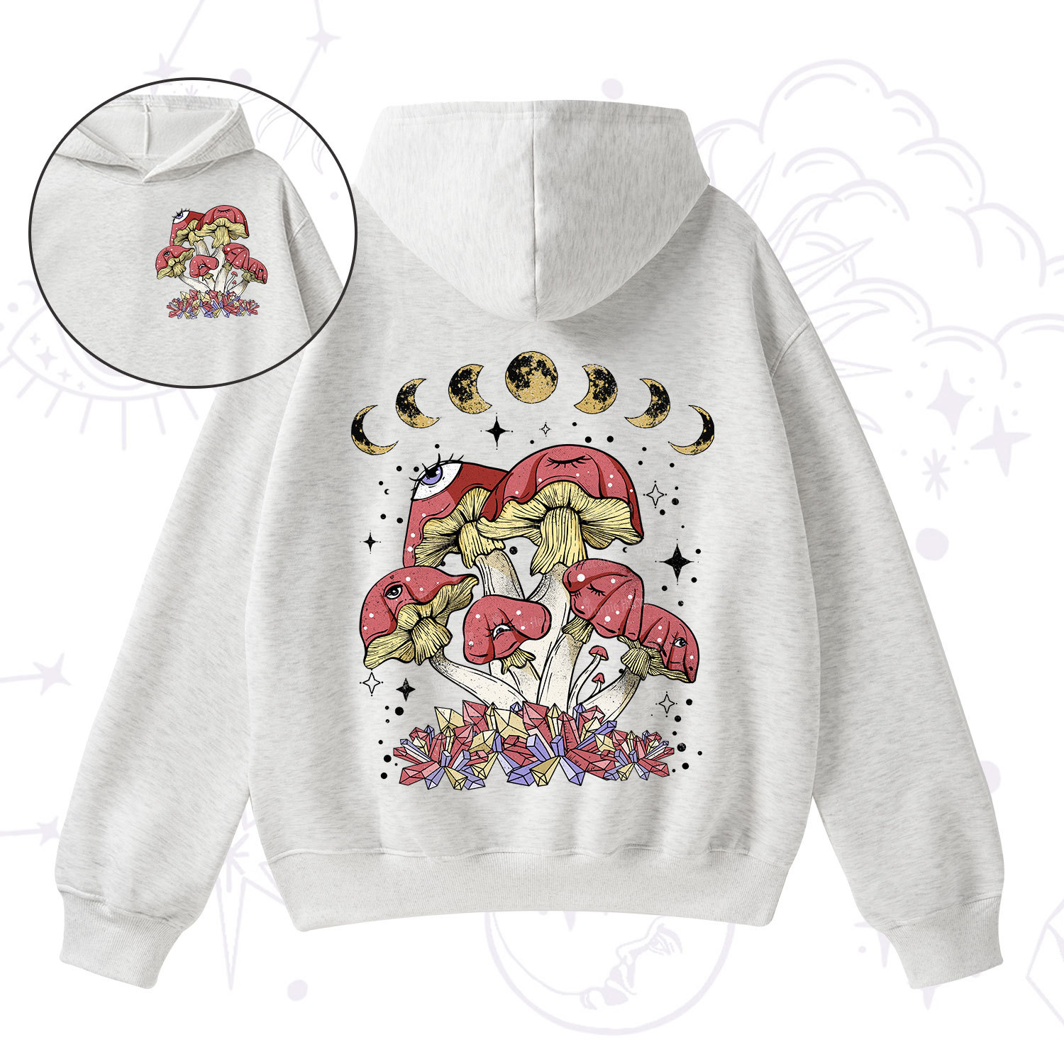 Purplehecate Magic Mushroom Fleece Hoodie Suit