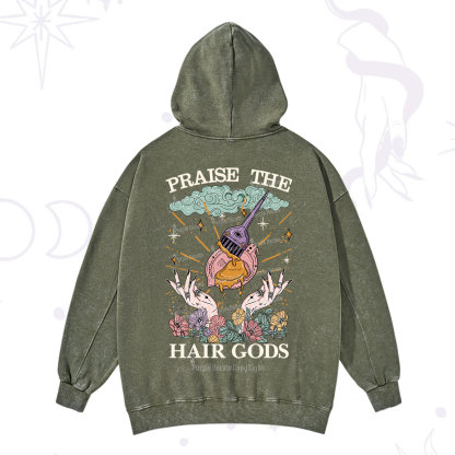 Purplehecate Praise The Hair Gods Washed Hoodie
