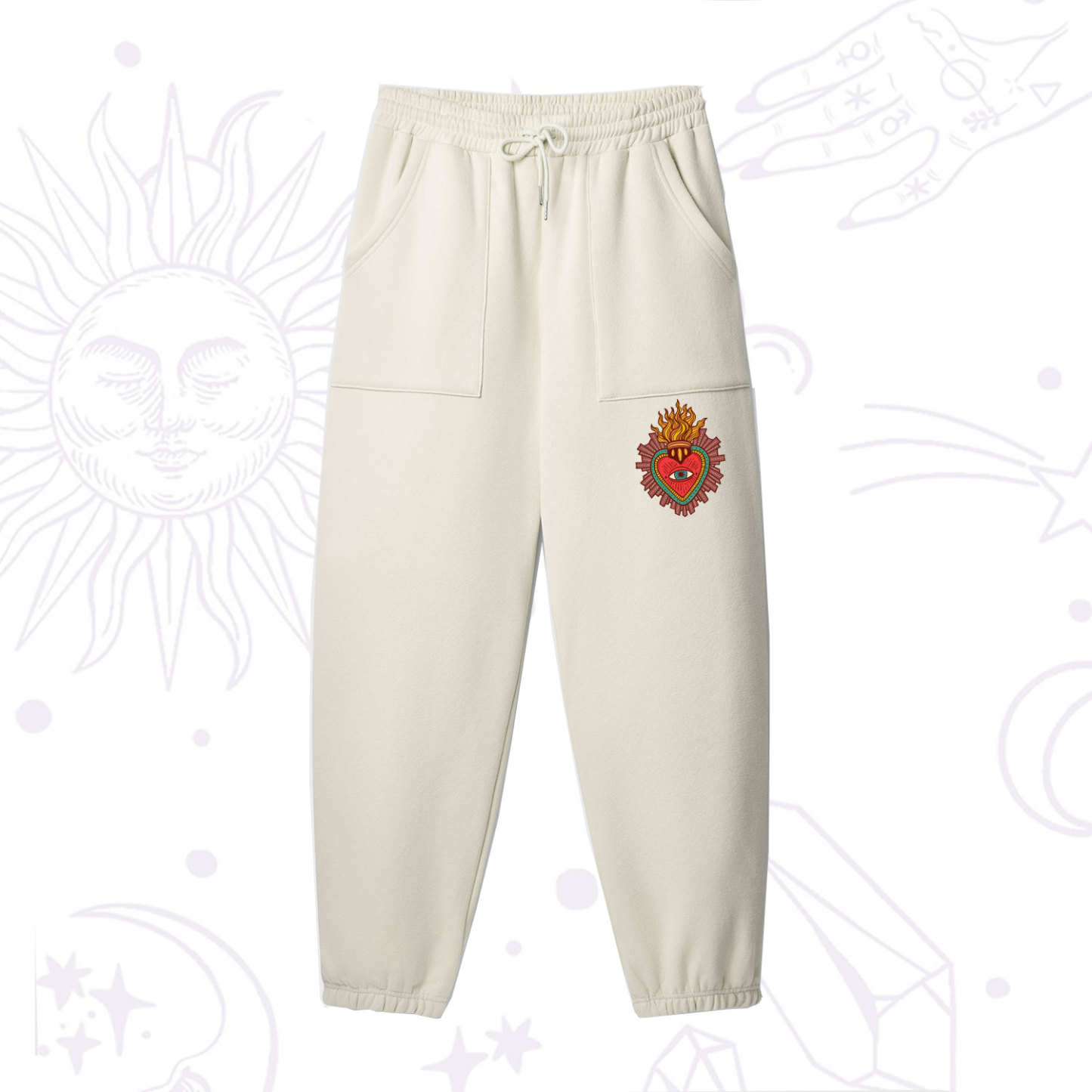 Purplehecate Sacred Heart Fleece Sweatpants