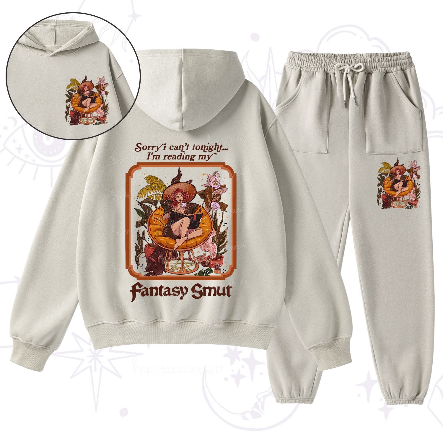 Purplehecate Sorry I Can't Tonight I'm Reading My Fantasy Smut Fleece Hoodie Suit