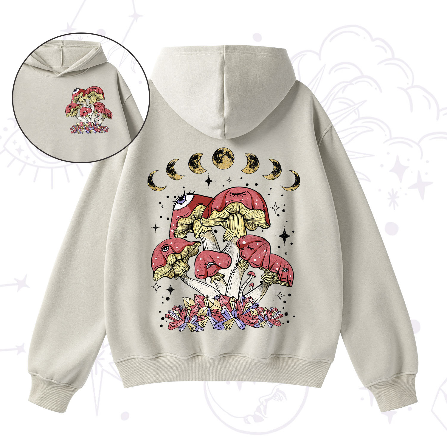 Purplehecate Magic Mushroom Fleece Hoodie Suit