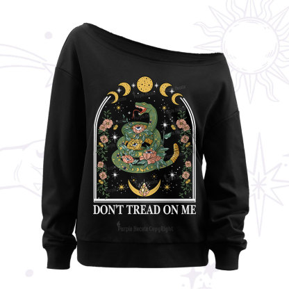 Purplehecate Don't Tread On Me Off The Shoulder Sweatshirt