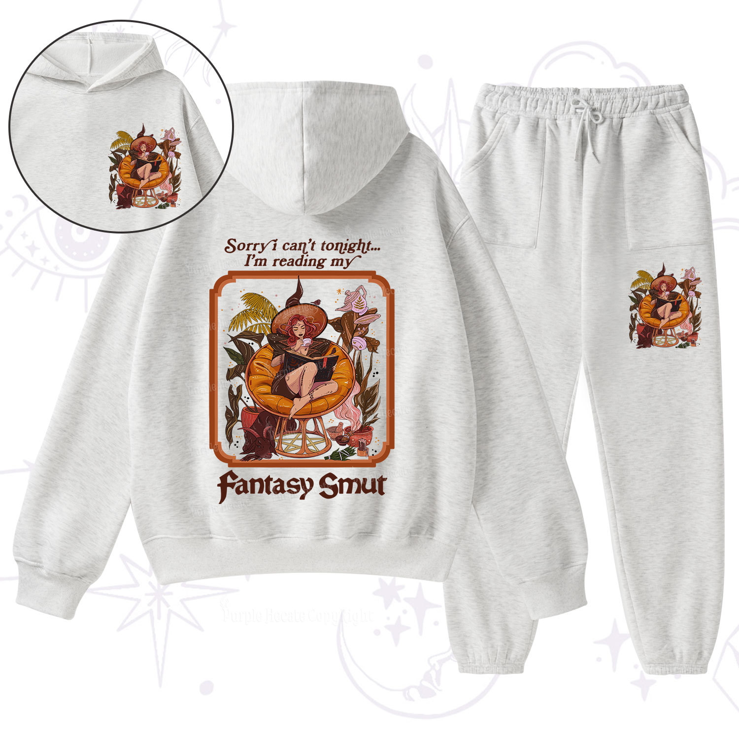 Purplehecate Sorry I Can't Tonight I'm Reading My Fantasy Smut Fleece Hoodie Suit