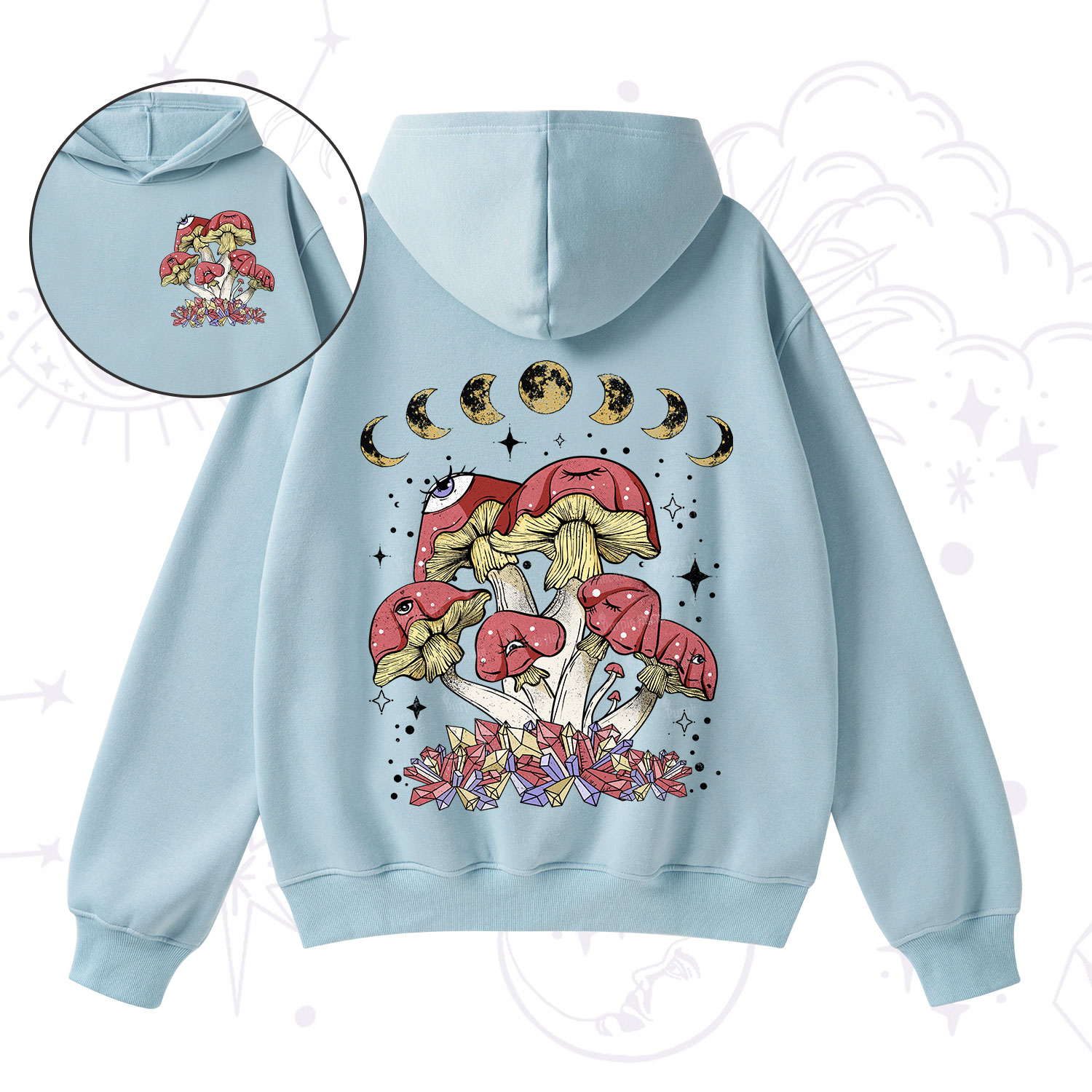 Purplehecate Magic Mushroom Fleece Hoodie Suit