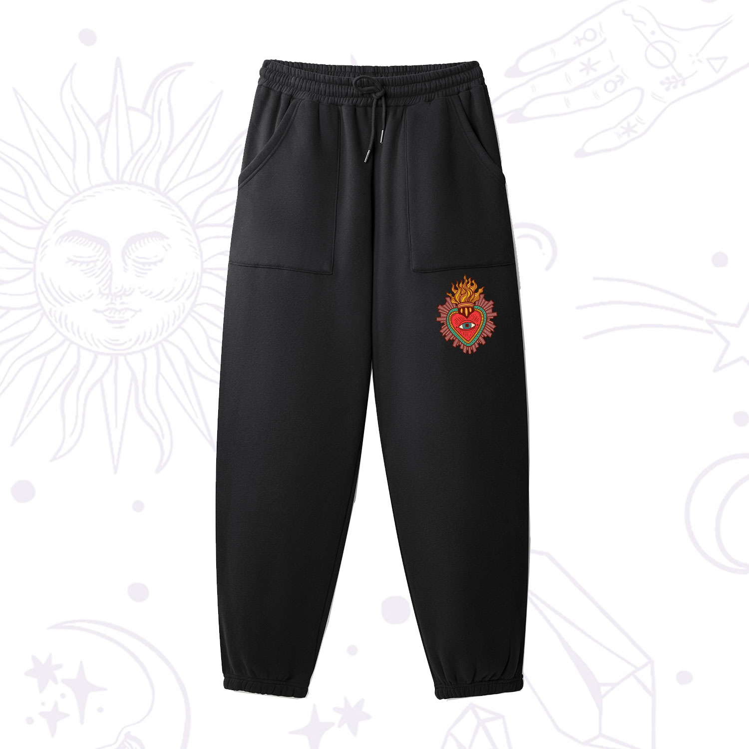 Purplehecate Sacred Heart Fleece Sweatpants