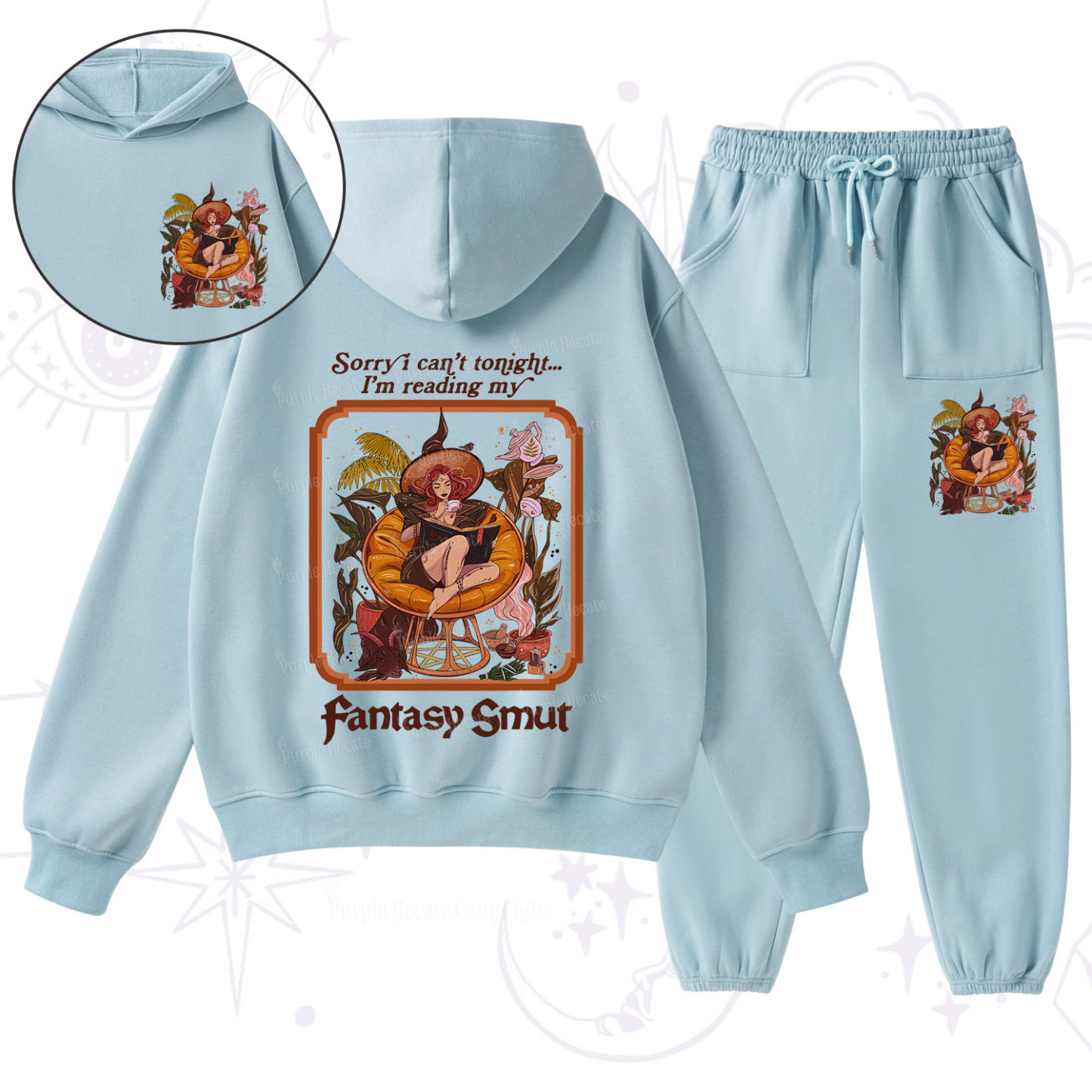 Purplehecate Sorry I Can't Tonight I'm Reading My Fantasy Smut Fleece Hoodie Suit